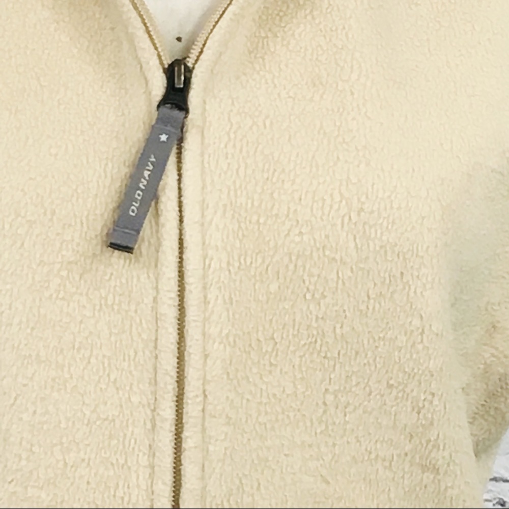Women’s Old Navy Tan Gray Grey Fleece Vest Medium - Picture 4 of 5